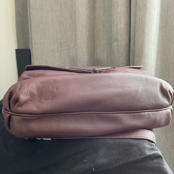 EEUC BOTKIER VALENTINA FLAP SATCHEL BAG PURPLE - Picture 3 of 4